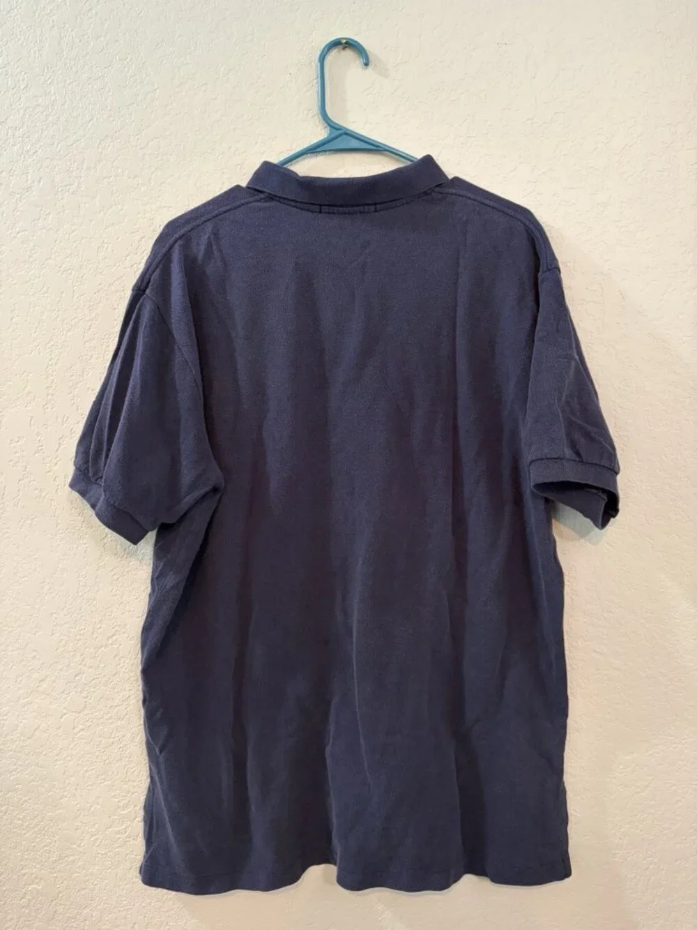 Vintage Polo By Ralph Lauren Navy Polo Sz L 100% Cotton